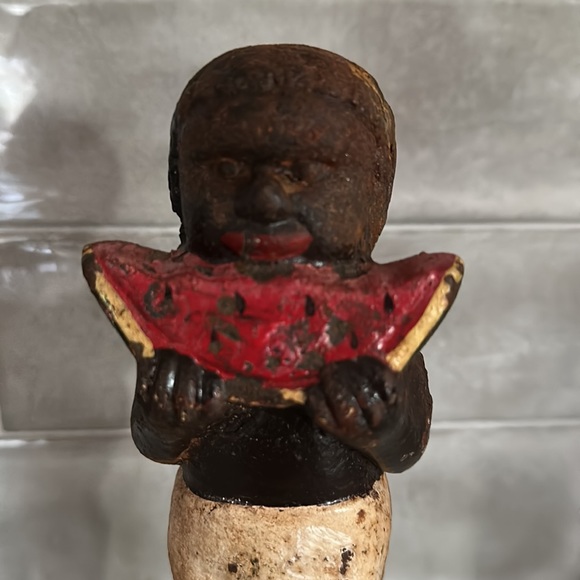 Vintage Americana Boy with Watermelon Dime Bank - Picture 2 of 5